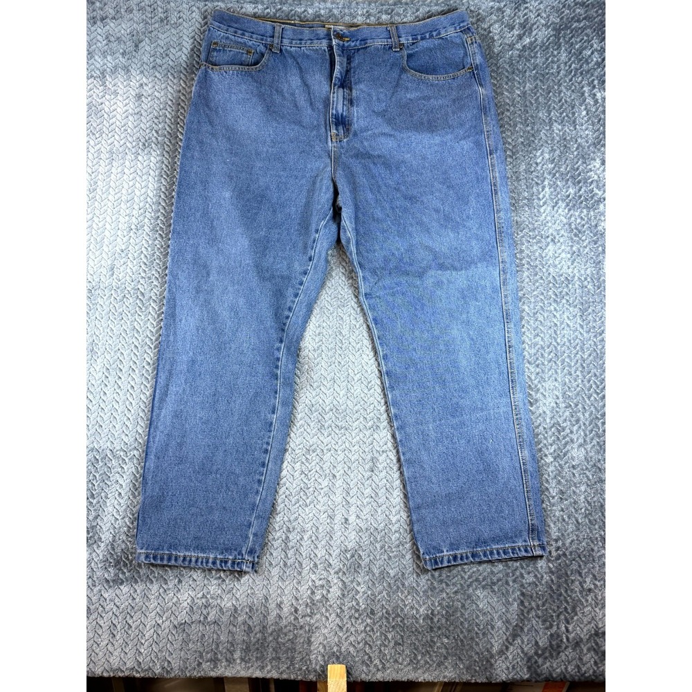 Bulls Head Jeans Mens 42 Blue Denim Cotton Relaxed Fit Casual Straight Leg